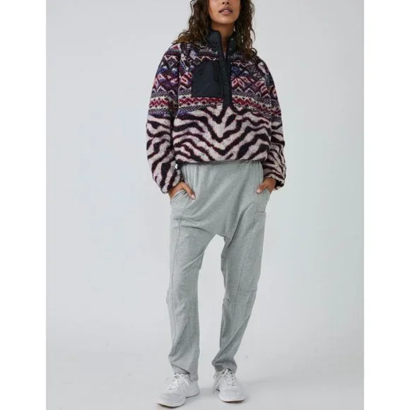 🎉LAST CHANCE🎉 FP MOVEMENT Rocky Ridge Pullover Jacket / Purple Zebra Combo - Picture 5 of 6